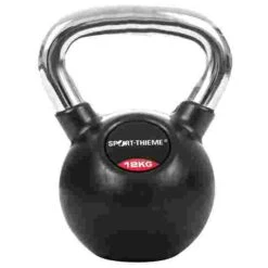 Sport-Thieme Rubber-Coated, Smooth Chrome-Handled Kettlebell 18 Sport-Thieme Rubber-Coated, Smooth Chrome-Handled Kettlebell -Fitness Gear Shop 119 0843