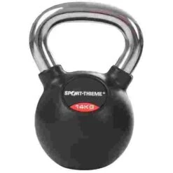 Sport-Thieme Rubber-Coated, Smooth Chrome-Handled Kettlebell 19 Sport-Thieme Rubber-Coated, Smooth Chrome-Handled Kettlebell -Fitness Gear Shop 119 0856