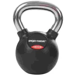 Sport-Thieme Rubber-Coated, Smooth Chrome-Handled Kettlebell 20 Sport-Thieme Rubber-Coated, Smooth Chrome-Handled Kettlebell -Fitness Gear Shop 119 0869