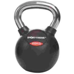 Sport-Thieme Rubber-Coated, Smooth Chrome-Handled Kettlebell 21 Sport-Thieme Rubber-Coated, Smooth Chrome-Handled Kettlebell -Fitness Gear Shop 119 0872