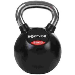 Sport-Thieme Rubber-Coated, Smooth Chrome-Handled Kettlebell 24 Sport-Thieme Rubber-Coated, Smooth Chrome-Handled Kettlebell -Fitness Gear Shop 123 3605