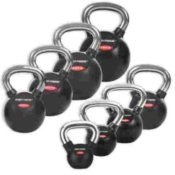 Sport-Thieme Rubberised, Smooth Chrome-Handled Set Kettlebell -Fitness Gear Shop 132 0839